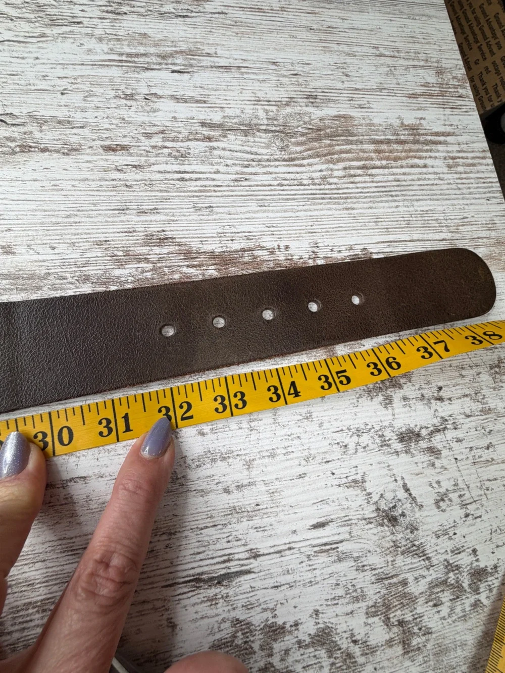 RARE Armani Jeans Brown Leather Belt sz 102 GUC Vintage possibly appx 32